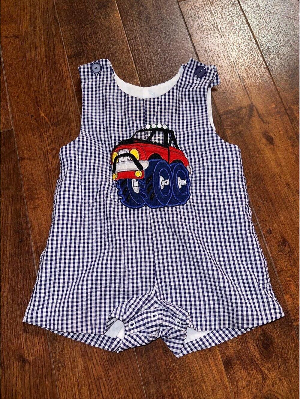 VTG Samara Boys Truck Romper Size 12 Months